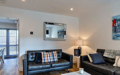 Salt & Stone: Interior Design, Furniture, Flooring, Couch, Apartment, Floor, Ceiling, Room, Home, Living Room
