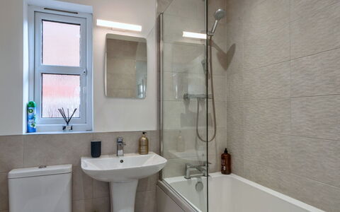 Salt & Stone: Bathroom, Plumbing Fixture, Flooring, Wall, Floor, Sink, Interior Design, Bathroom Sink, Bathtub, Tap