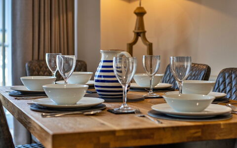 No.1 Sand Banks: Furniture, Tableware, Table, Serveware, Dishware, Interior Design, Plate, Chair, Porcelain, Dining Room