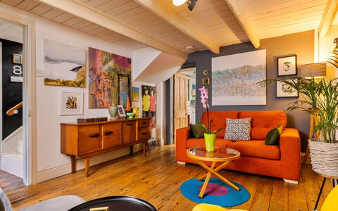 Wallis Cottage: Furniture, Interior Design, Flooring, Wall, Couch, Floor, Wood, Living Room, Wood Flooring, Ceiling