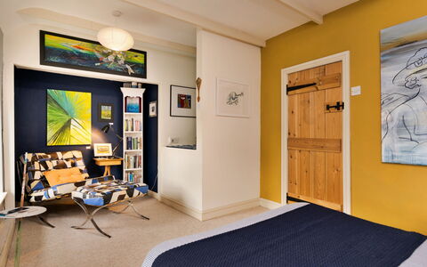 Wallis Cottage: Furniture, Interior Design, Wall, Bedroom, Flooring, Bed, Wood, Floor, Ceiling, Room