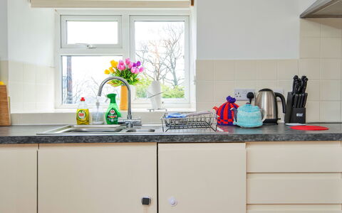 Arfron: Kitchen, Kitchen Appliance, Countertop, Major Appliance, Cabinetry, Interior Design, Flooring, Home Appliance, Kitchen Sink, Room