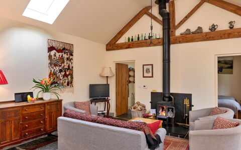 Drovers Retreat: Furniture, Interior Design, Flooring, Wall, Wood, Floor, Living Room, Hearth, Ceiling, Room