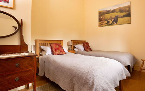 Drovers Retreat: Bed, Bedroom, Bedding, Furniture, Bed Sheet, Floor, Wall, Flooring, Interior Design, Wood