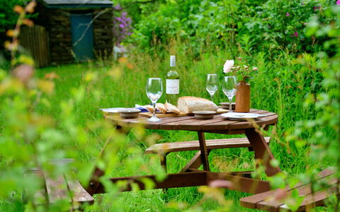 Tafarn Trip: Furniture, Table, Outdoor Furniture, Summer, Outdoor Table, Tableware, Garden, Chair, Spring, Picnic Table