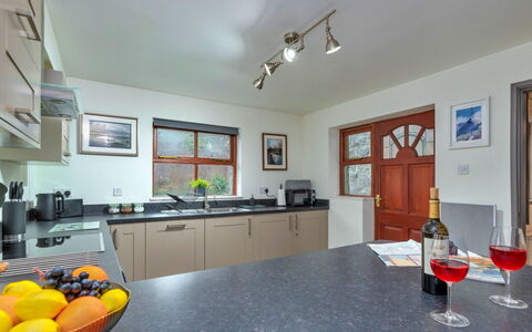 Riverstone Cottage: Countertop, Kitchen, Interior Design, Flooring, Cabinetry, Furniture, Ceiling, Kitchen Appliance, Floor, Home