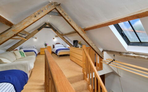 Gladstone: Furniture, Wood, Interior Design, Ceiling, Floor, Flooring, Room, Bedroom, Bed, Attic