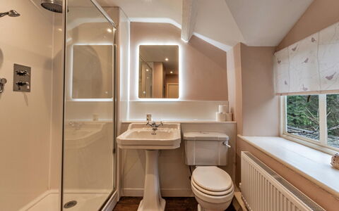 Dolhyfryd Lodge: Plumbing Fixture, Interior Design, Bathroom, Ceiling, Flooring, Floor, Plumbing, Sink, Lighting, Tap