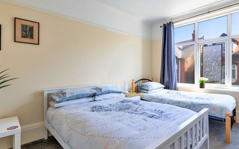 Colwyn Bay 646: Bed, Furniture, Bedroom, Bedding, Interior Design, Bed Sheet, Wood, Floor, Room, Linens