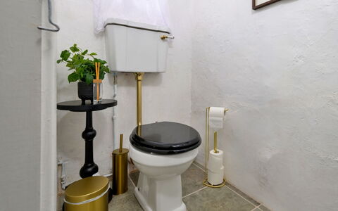 Merddyn Cottage: Toilet Seat, Toilet, Plumbing Fixture, Bathroom, Plumbing, Tile, Ceramic, Porcelain