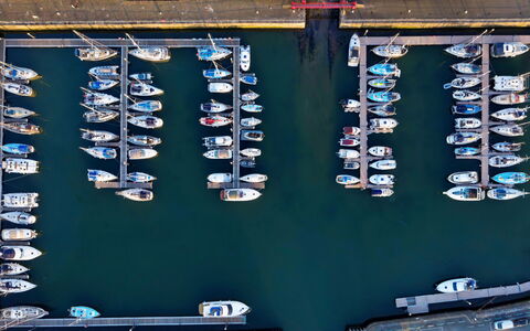 Bryn Derfel House: Boat, Blue, Water, Marina, Mode Of Transport, Watercraft, Body Of Water, Boats And Boating--Equipment And Supplies, Transport, Waterway