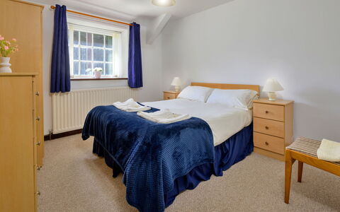 Penlon Cottage: Furniture, Wood, Interior Design, Ceiling, Lighting, Home, Bed, Room, Bedroom, Bed Frame