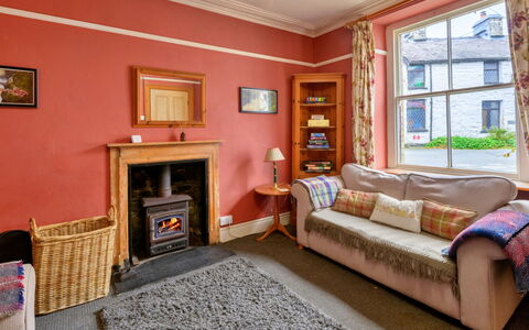 Bod Gwynedd: Furniture, Interior Design, Flooring, Wall, Floor, Wood, Room, Lighting, Home, Living Room