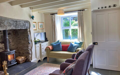 Pen-Y-Groes: Furniture, Interior Design, Wall, Flooring, Wood, Room, Floor, Ceiling, Living Room, Lighting
