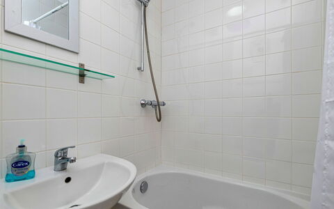 Nant Y Mynydd: Bathroom, Bathroom Sink, Plumbing Fixture, Sink, Flooring, Tap, Interior Design, Floor, Plumbing, Shower