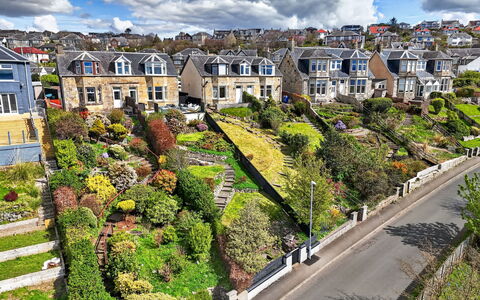 Seamill Beach House: Green, Residential Area, House, Shrub, Landscape, Neighbourhood, Architecture, Home, Roof