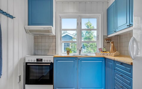 Andrina - 490M from the Sea: Kitchen, Flooring, Major Appliance, Interior Design, Kitchen Appliance, Floor, Countertop, Kitchen Sink, Cabinetry, Sink