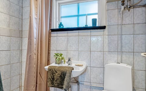 Andrina - 490M from the Sea: Plumbing Fixture, Bathroom, Interior Design, Floor, Flooring, Plumbing, Sink, Room, Toilet, Tap
