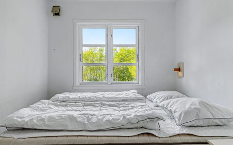 Andrina - 490M from the Sea: Bedroom, Bed, Bedding, Bed Sheet, Interior Design, Wood, Furniture, Floor, Ceiling, Flooring