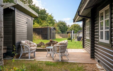 Andrina - 490M from the Sea: Grass, Wood, Shrub, Cottage, Home, Garden, Land Lot, Siding, Groundcover, Backyard