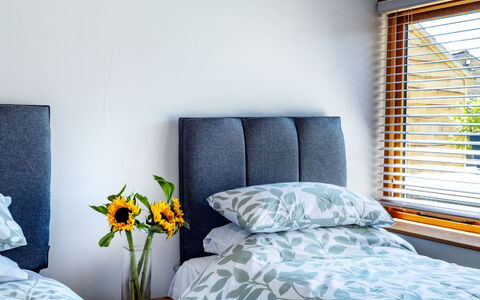 The Cottages Collection at Rusty Lane Farm: Furniture, Bed, Bedroom, Bedding, Interior Design, Bed Sheet, Linens, Wood, Floor, Textile