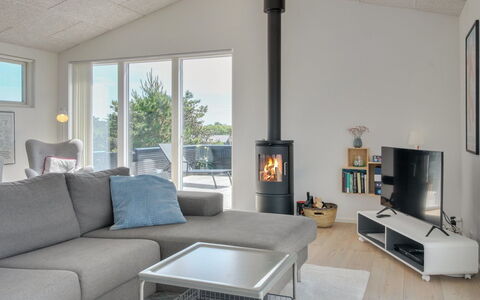 Fromer - 800M from the Sea: Flooring, Furniture, Floor, Couch, Living Room, Hearth, Interior Design, Wood Flooring, Wood-Burning Stove, Home