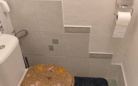 Elizabeth: Toilet Seat, Toilet, Plumbing Fixture, Bathroom, Floor, Flooring, Interior Design, Plumbing, Room, Tile