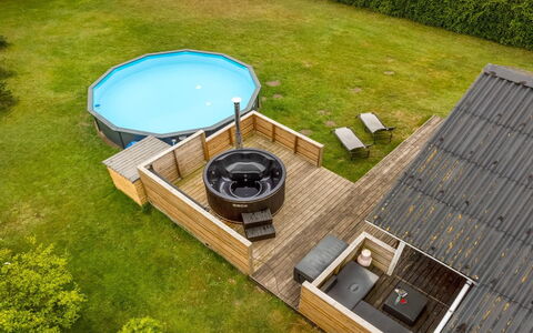 Inola - 400M to the Fjord: Composite Material, Swimming Pool, Deck, Jacuzzi, Wood Stain, Shade, Hardwood, Yard, Design