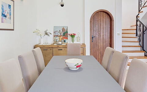 Bliss: Furniture, Interior Design, Flooring, Table, Wall, Wood, Kitchen & Dining Room Table, Chair, Floor, Dining Room