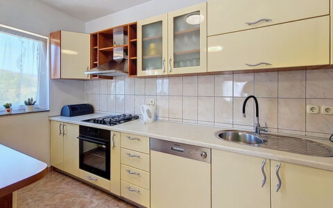 Ivana: Countertop, Cabinetry, Kitchen, Wood, Flooring, Kitchen Appliance, Interior Design, Furniture, Major Appliance, Room