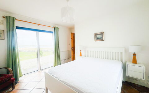 Ballyconneely Hc No.5: Bed, Bedroom, Furniture, Floor, Ceiling, Flooring, Bed Sheet, Bedding, Interior Design, Bed Frame