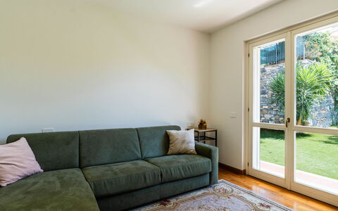 Casa Dell'Ulivo: Furniture, Interior Design, Flooring, Couch, Floor, Wall, Wood, Room, Ceiling, Living Room