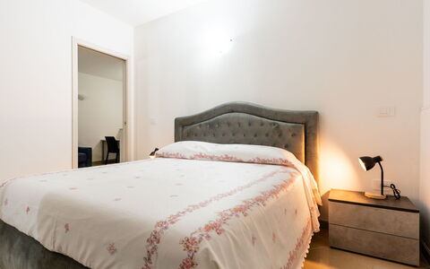 Casa Dell'Ulivo: Bed, Furniture, Bedding, Interior Design, Bedroom, Bed Sheet, Floor, Wall, Wood, Flooring