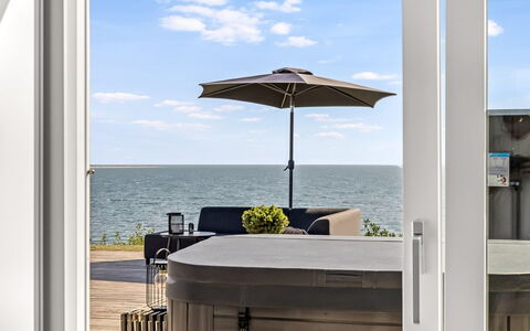 Lin - 80M from the Sea: Sea, Furniture, Ocean, Balcony, Outdoor Furniture, Coast, Chair, Shade, Beach, Deck