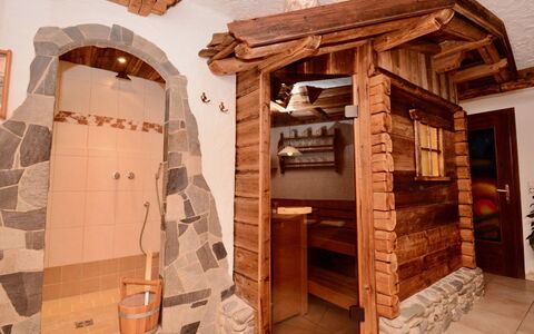 Hopfgarten im Brixental 696: Wood, Interior Design, Flooring, Room, Wood Stain, Hardwood, Plumbing Fixture, Log Cabin, Plumbing, Tile