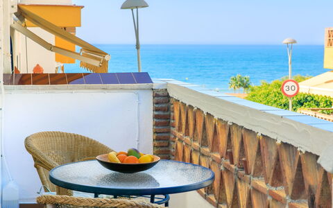 La Mar Serena: Furniture, Sea, Shade, Balcony, Outdoor Furniture, Ocean, Wood Stain, Resort, Chair, Beach