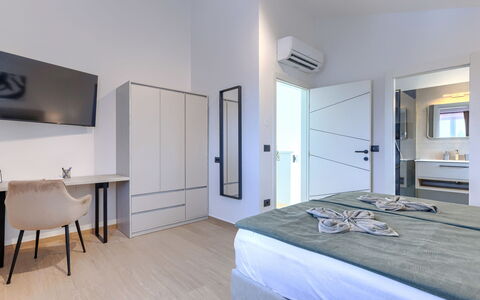 Eroa: Interior Design, Furniture, Flooring, Floor, Bedroom, Room, Bed, Apartment, Home, Ceiling