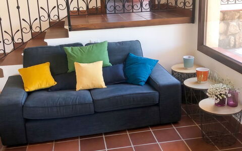 Villa Ulivi: Furniture, Interior Design, Flooring, Couch, Floor, Wood, Living Room, Room, Lighting, Table