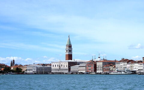 Ca' Rustica: Sky, Blue, Daytime, Building, City, Tower, Urban Area, Waterway, Spire, Steeple