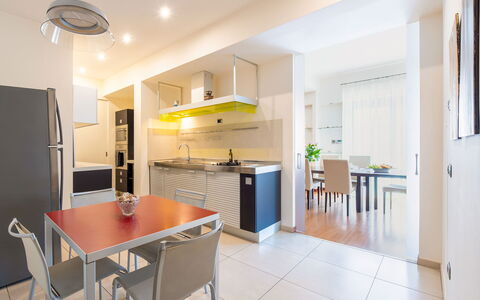 Lory House: Furniture, Interior Design, Flooring, Kitchen, Countertop, Ceiling, Floor, Kitchen & Dining Room Table, Chair, Kitchen Appliance