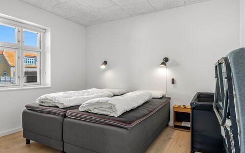 Judyta - 500M from the Sea: Ceiling, Bedroom, Floor, Flooring, Interior Design, Furniture, Bed, Bedding, Apartment, Bed Frame