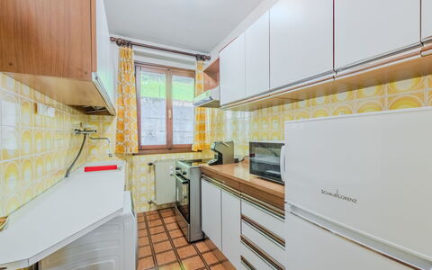 Nido del Brenta: Kitchen, Flooring, Major Appliance, Interior Design, Floor, Kitchen Appliance, Countertop, Ceiling, Room, Tile