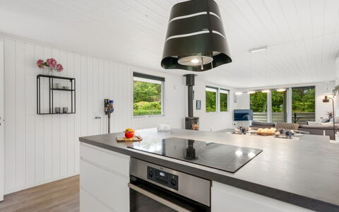 Hubert - 450M to the Fjord: Kitchen, Countertop, Kitchen Appliance, Interior Design, Wood, Ceiling, Flooring, Light Fixture, Major Appliance, Furniture
