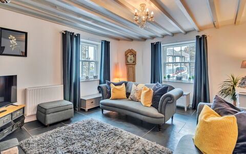 Chester House: Wood, Couch, Furniture, Interior Design, Home, Lighting, Living Room, Ceiling, Room