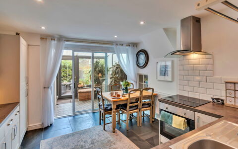 Chester House: Furniture, Interior Design, Kitchen, Flooring, Countertop, Floor, Wood, Ceiling, Cabinetry, Kitchen Appliance