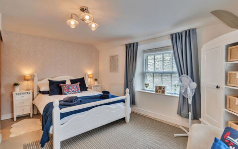 Chester House: Interior Design, Furniture, Bed, Bedroom, Ceiling, Wood, Flooring, Floor, Bedding, Room