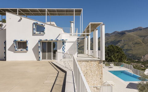 Capri: Home, Balcony, Stairs, Porch, Estate, Concrete, Handrail, Shade, Villa, Mansion