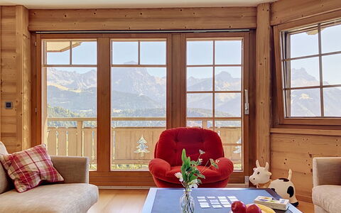 Mont Azur: Interior Design, Furniture, Wood, Flooring, Floor, Room, Couch, Living Room, Ceiling, Chair