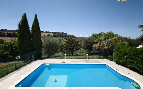 Tenuta Marino - Villa Privata Vista Vigneti con Pi: Swimming Pool, Blue, Resort, Composite Material, Shade, Outdoor Furniture, Leisure, Eco Hotel, Backyard, Water Feature
