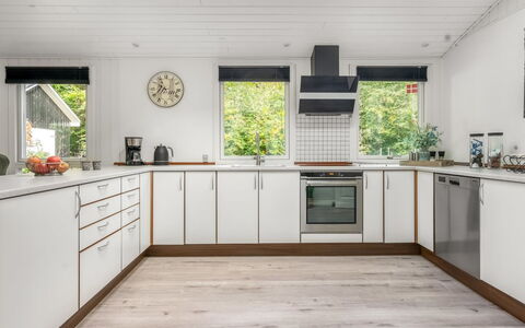 Nanook - from the Sea: Flooring, Kitchen, Wood, Countertop, Interior Design, Cabinetry, Floor, Major Appliance, Kitchen Appliance, Wood Flooring